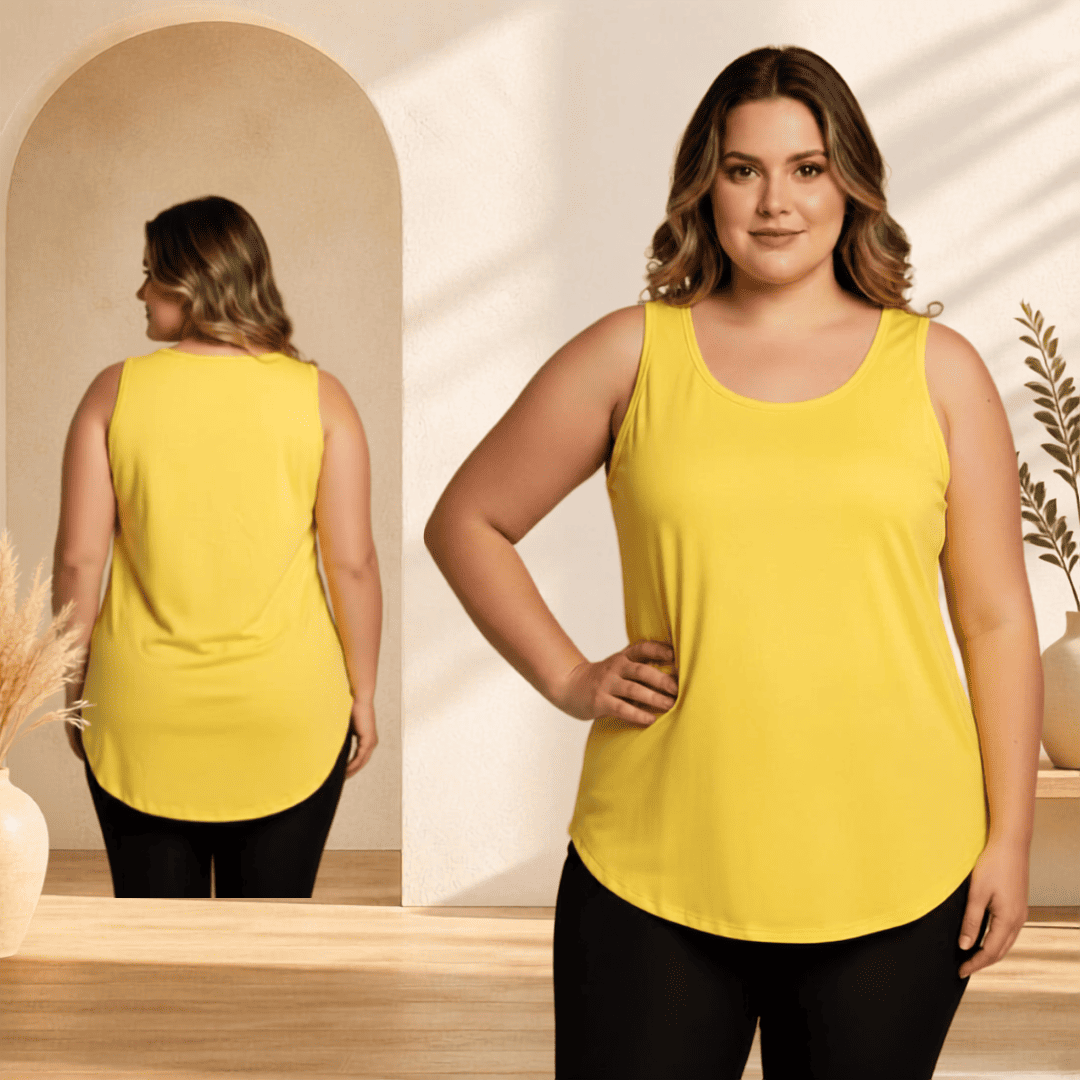 Confeccione Regata Plus Size Alongada e Moderna