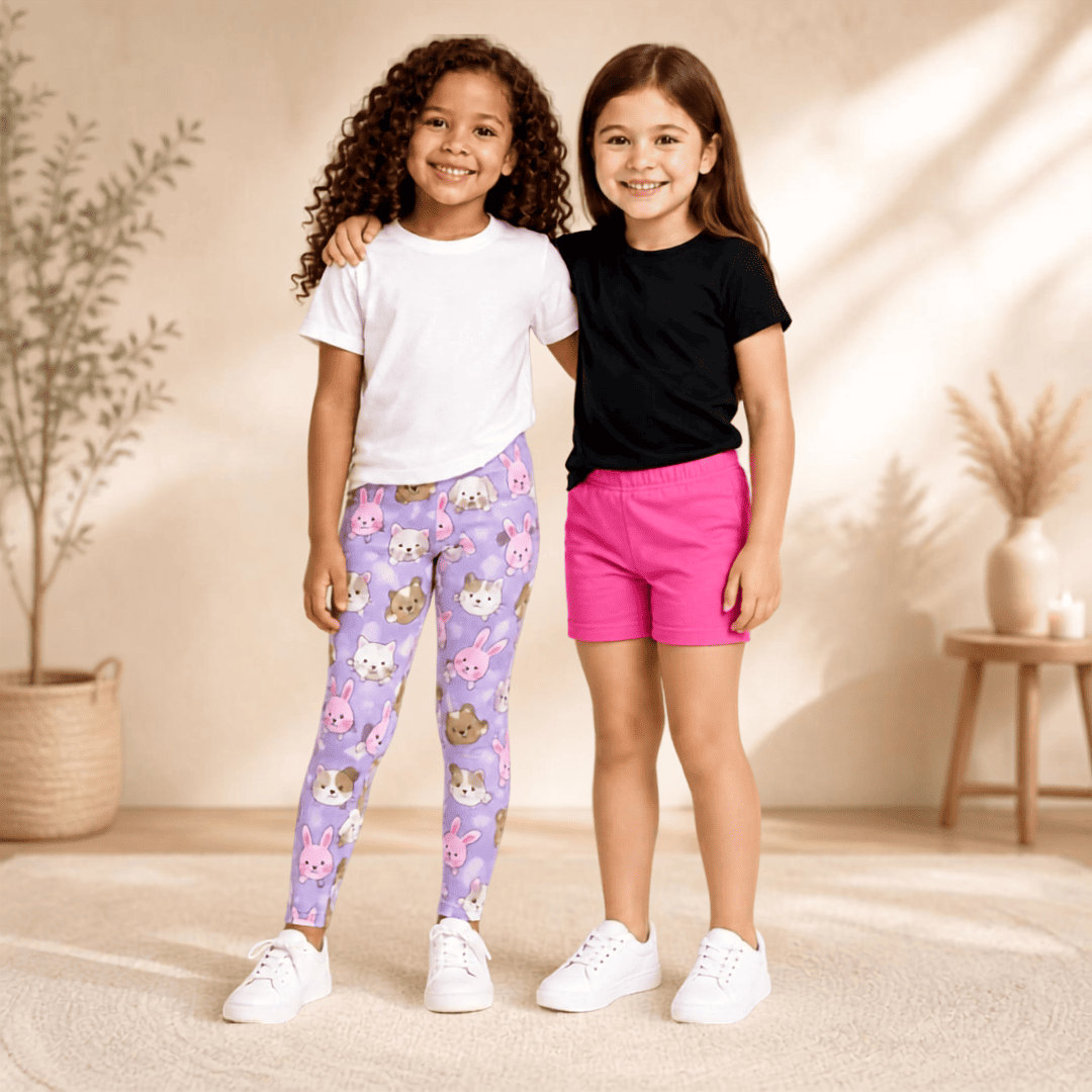 Calça Legging Infantil + shorts